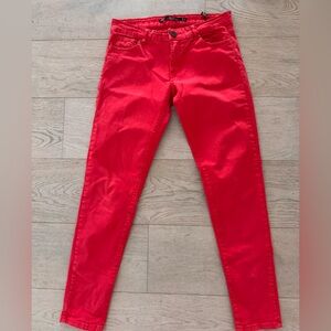 Zara Red Skinny Leg Jeans size 6